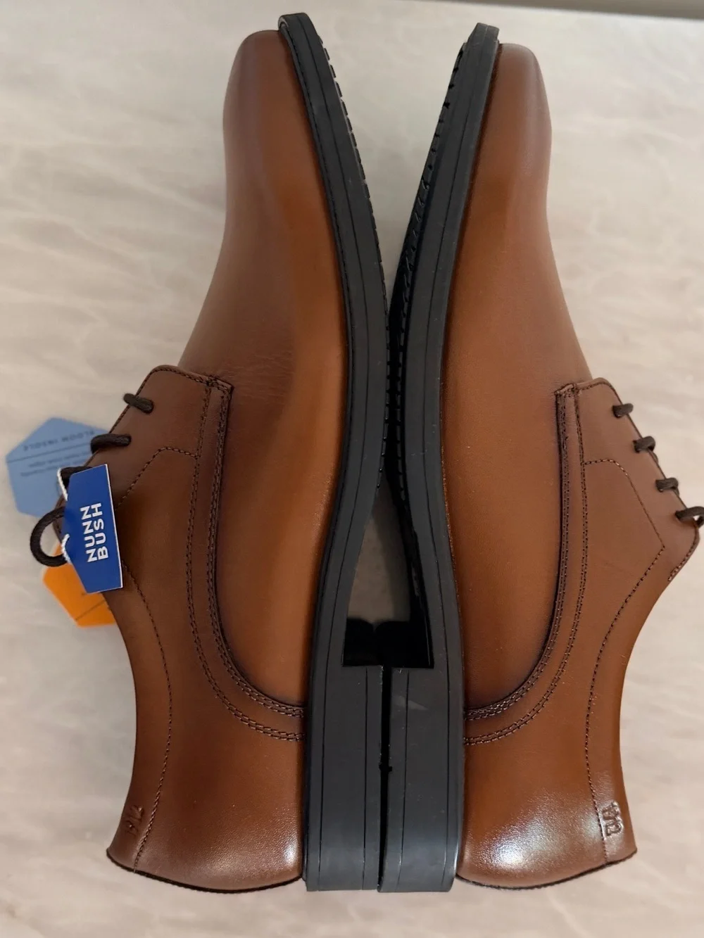 Nunn Bush Baxter Oxford Brown Leather Dress Shoes Mens 11.5 NEW Comfort